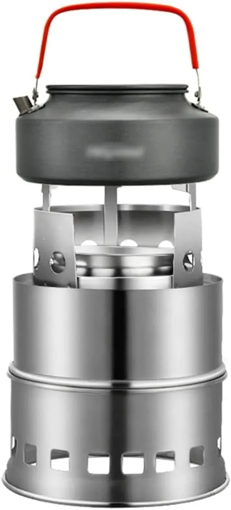 Camping Stove, Backpacking Camping Stoves Camping Stove,portable Wood Burning Stoves,Lightweight Outdoor Stainless Steel Folding Backpacking Stove With Storage Bag,Camping Cookware For Hiking Camping