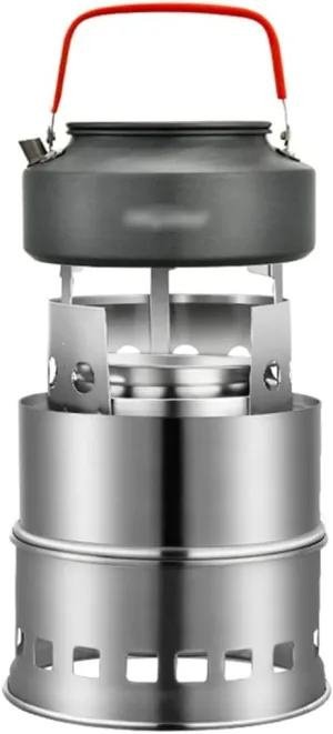 Camping Stove, Backpacking Camping Stoves Camping Stove,portable Wood Burning Stoves,Lightweight Outdoor Stainless Steel Folding Backpacking Stove With Storage Bag,Camping Cookware For Hiking Camping