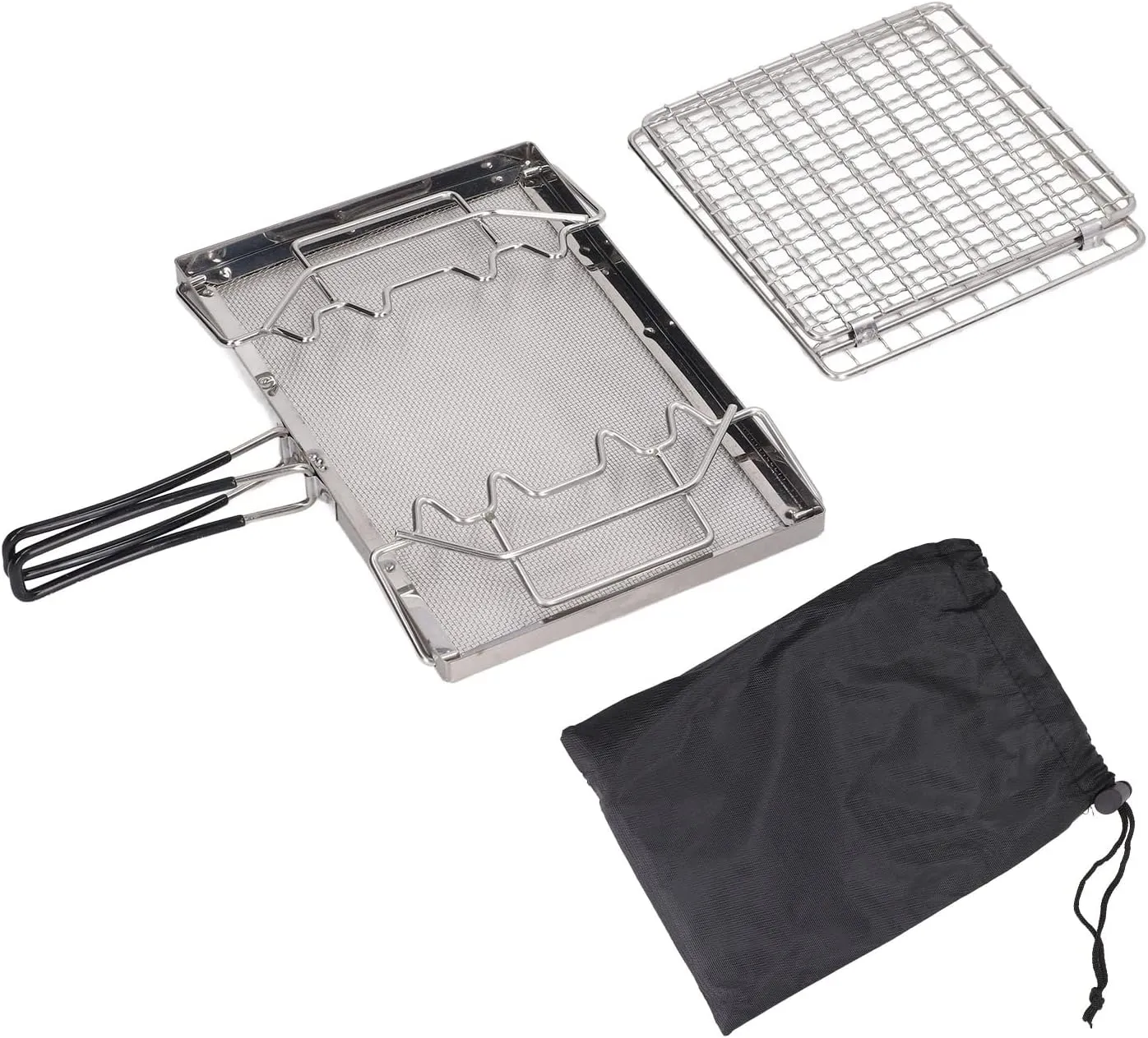 Camping Stove Toaster, Stainless Steel Folding Gas Toaster Outdoor Stovetop Toaster for Picnic Trip Camping Fishing Hiking