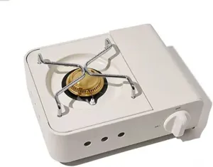 Camping-stoves Portable Butane Gas Camping Stove, Outdoor Portable Cookware, Suitable for Camping Cooking (Color : White, Size : 230x220x100mm)