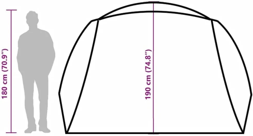 Camping Tent 8-Person Outdoor Dome Tent Lightweight Tent Waterproof vidaXL