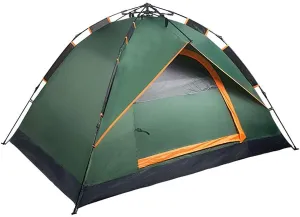 Camping Tent Automatic Pop Up Lightweight Dome Tent Thicken Rainproof 3-4 Person Family Tent Outtdoor Tent