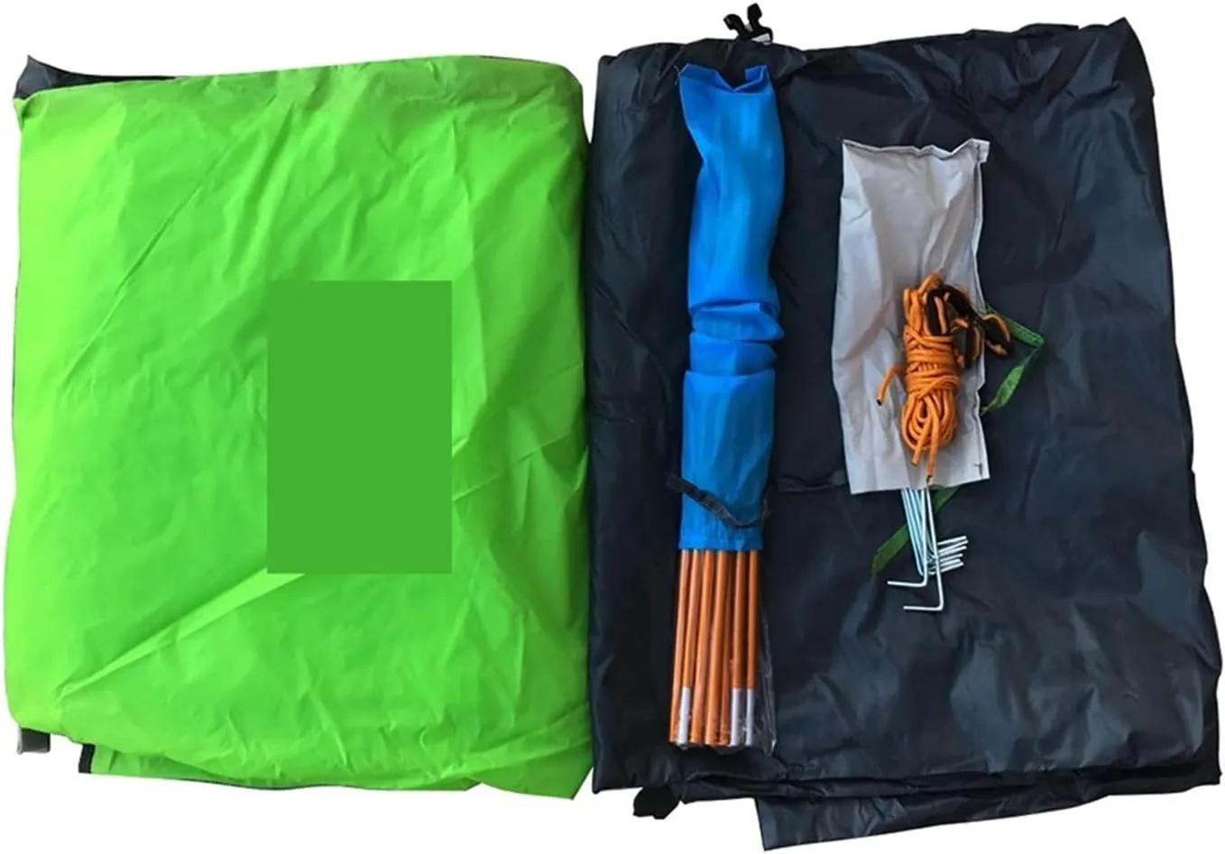 Camping Tent Backpacking Tent Aluminum Pole Lightweight Camping Tent Double Layer Portable Handbag for Hiking Travelling (Color : Blue) (Orange One Si