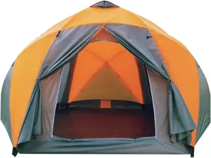 Camping Tent Double- Layer 3- Door 6- Corner Tent for Camping Traveling Backpacking Hiking Outdoors