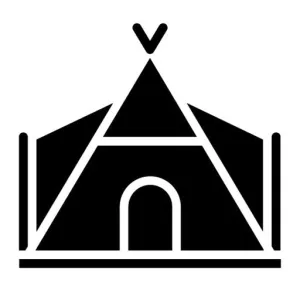 Camping Tent Glyph Icon