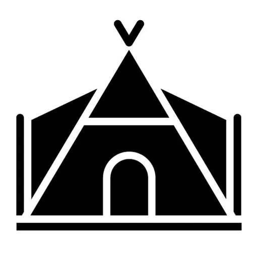 Camping Tent Glyph Icon