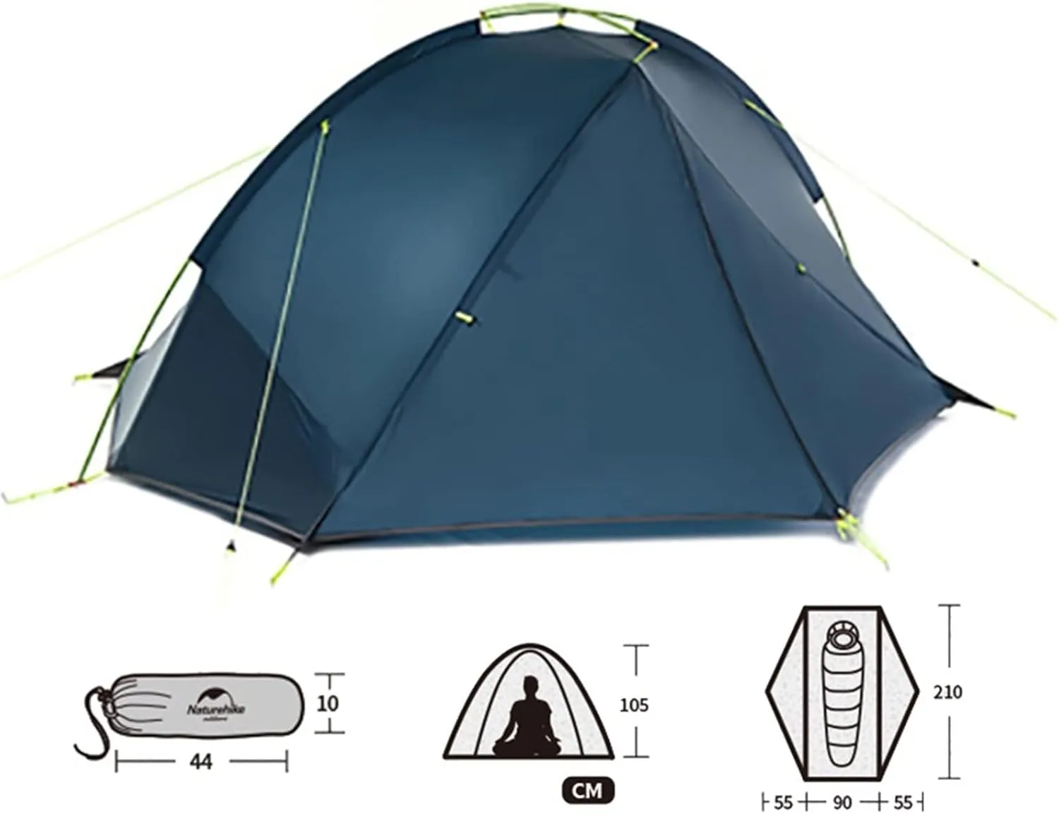 Camping Tent Tent Lightweight Backpacking Tent Outdoor Camping Tent Free Standing Dome Hiking Tent with Footprint