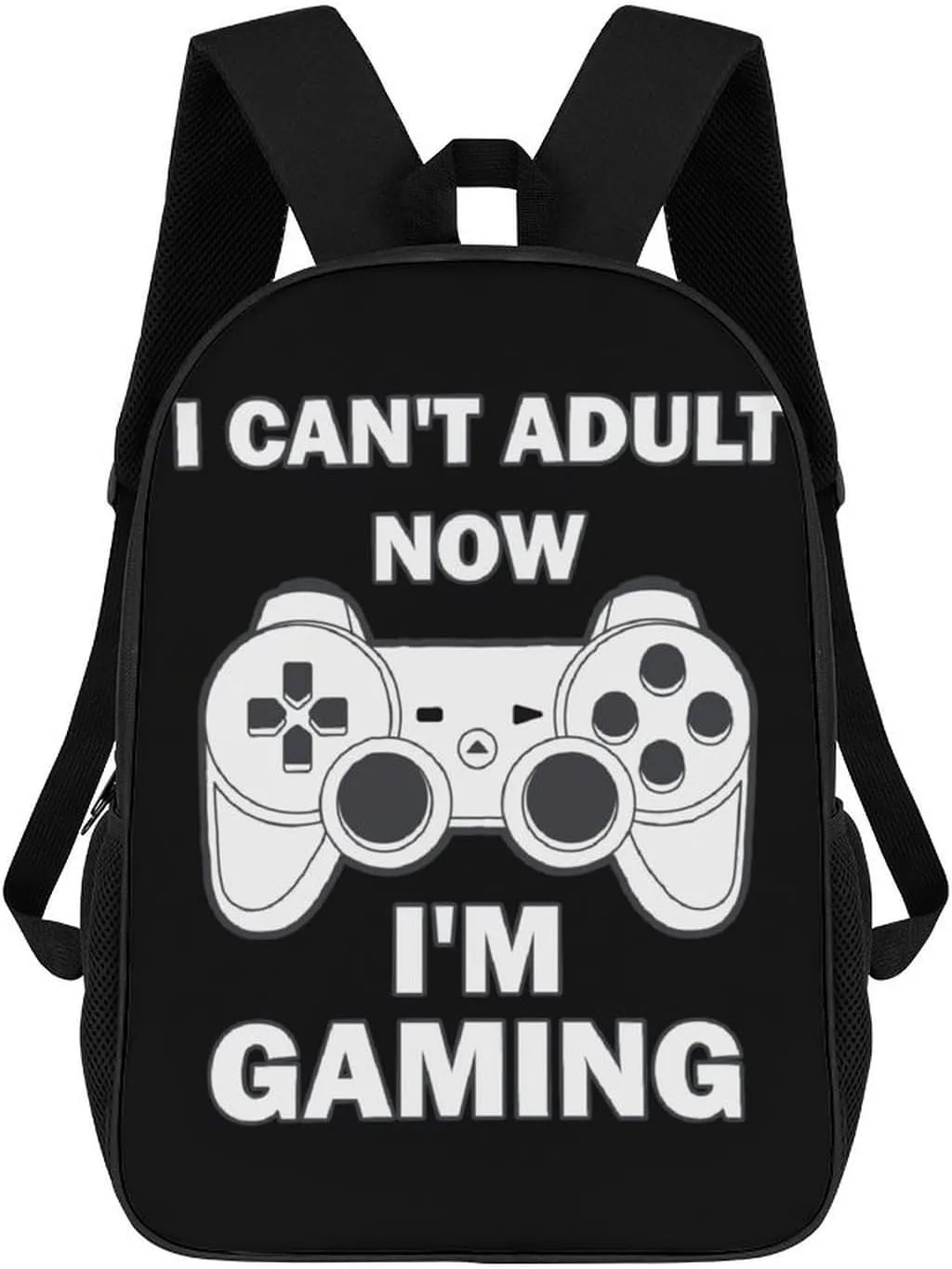 Can't Adult Now I'm Gaming 17 Inch Travel Backpack Laptop Dayback Large Capacity Shoulders Back for Men Women