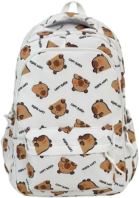 Capybara Backpack Ita Bag Breathable Cute Cartoon Mochila Capybara Bag Funny Kawaii Backpack