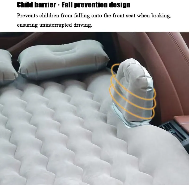 Car Air Mattress for GMC Yukon 2000–2006, Inflatable Back Seat Sleeping Pad with Pump & 2 Pillows, Folding Portable Camping Bed for Travel& Road Trips,Black