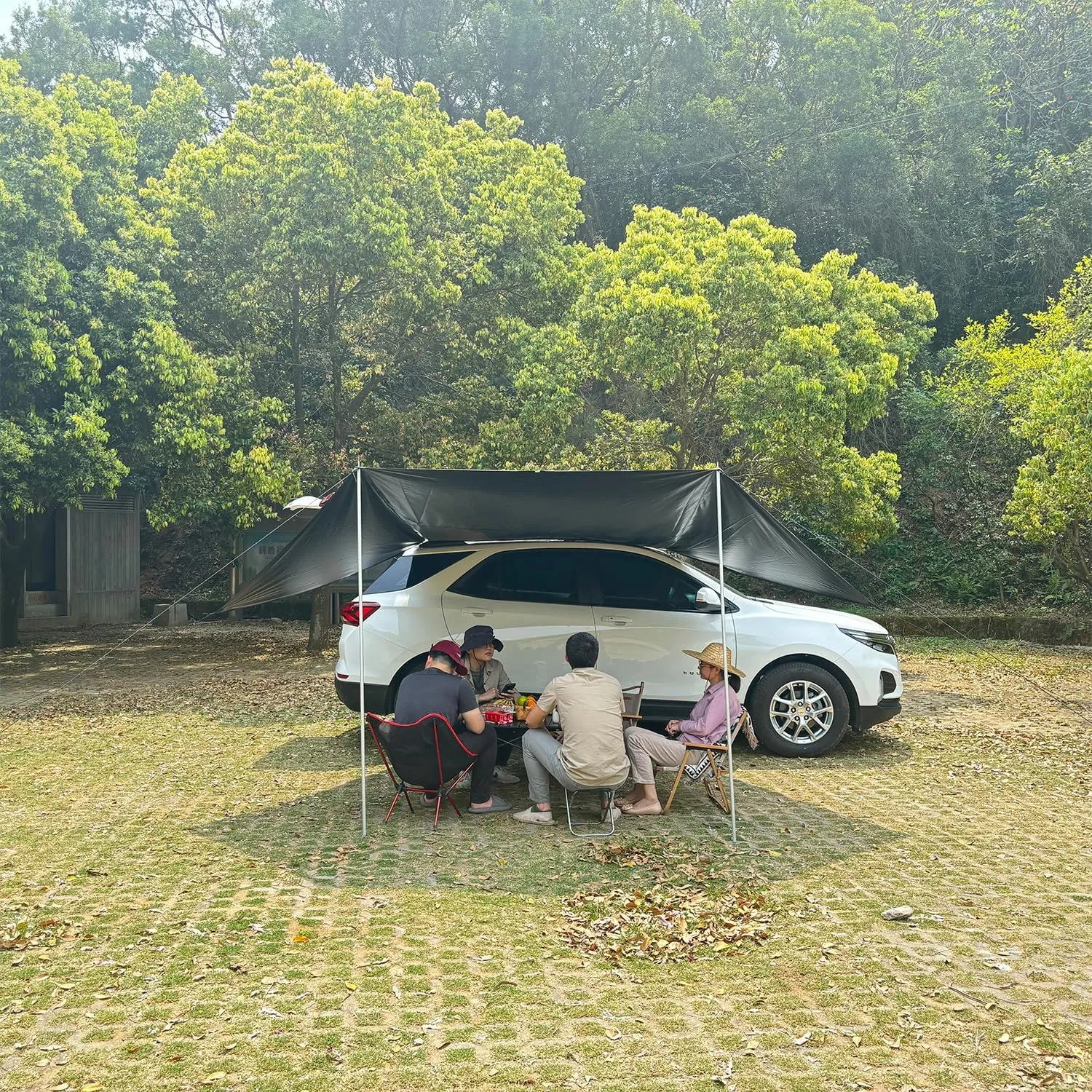 Car Awning Camping SUV Sun Shelter Waterproof Universal Tent Canopy Anti-UV for Van Campervan Caravan Truck Vehicle