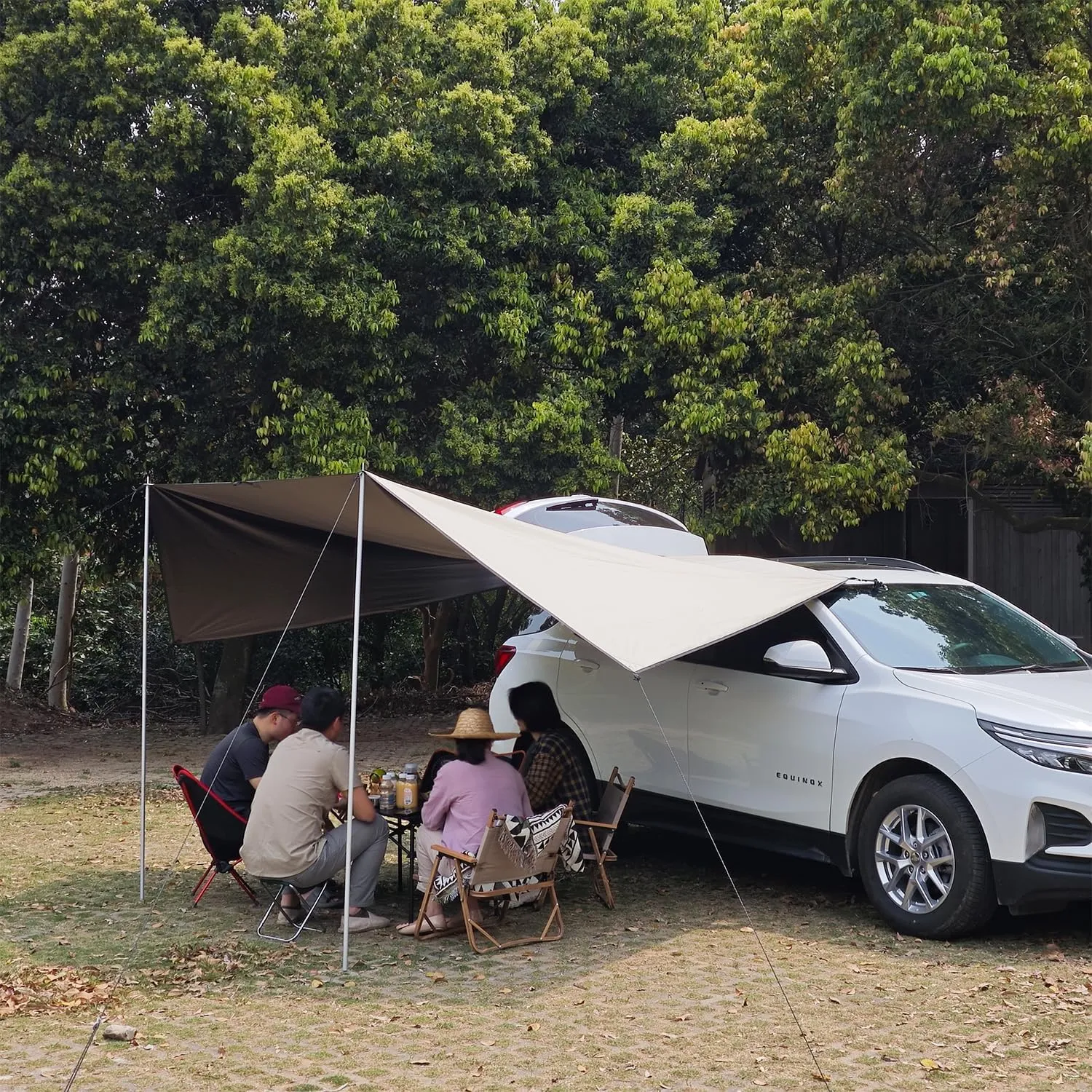 Car Awning Camping SUV Sun Shelter Waterproof Universal Tent Canopy Anti-UV for Van Campervan Caravan Truck Vehicle