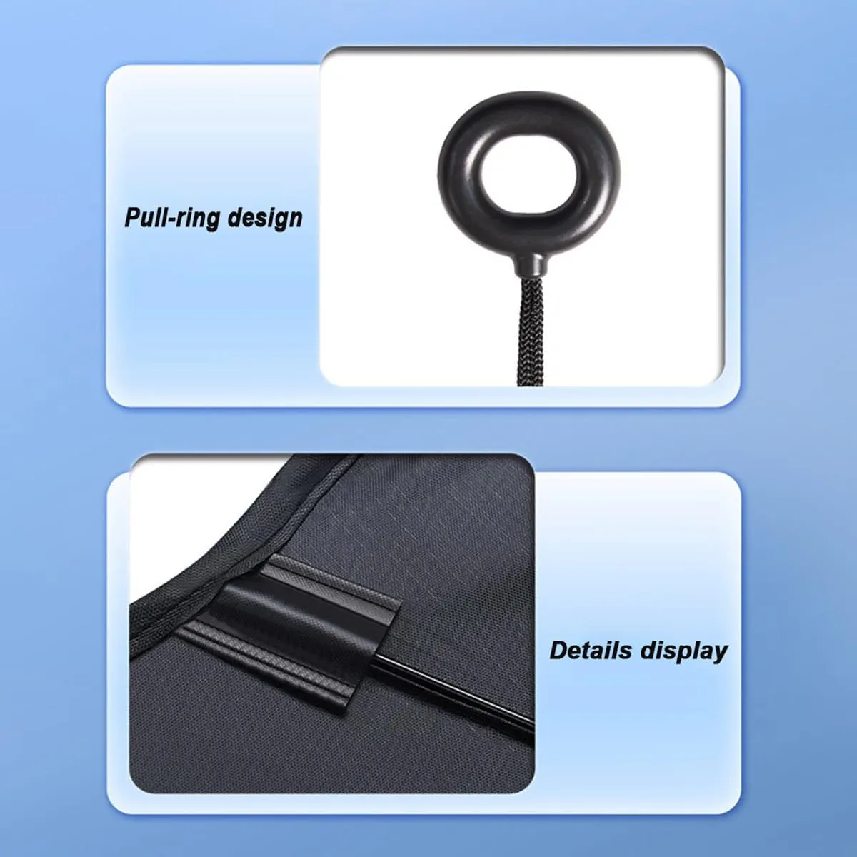 Car Sun Shield Umbrella for Nissan Kicks 2018 2019 2020 2021 2022 2023 2024 2025, Lightweight Folds Flat No Bulk with Pull String Handle Car Sunshade,ML (140 * 74 cm)