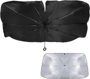 Car Sun Shield Umbrella for Nissan Kicks 2018 2019 2020 2021 2022 2023 2024 2025, Lightweight Folds Flat No Bulk with Pull String Handle Car Sunshade,ML (140 * 74 cm)