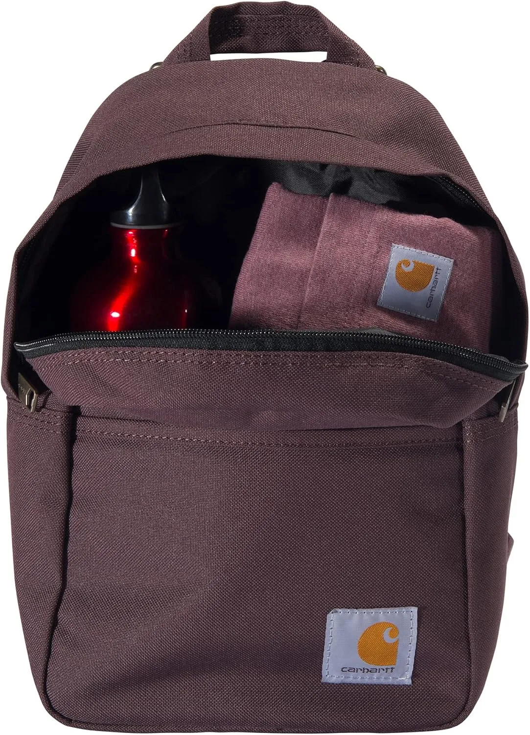 Carhartt Classic Mini Backpack, Durable, Water-Resistant Backpack with Adjustable Shoulder Straps, Wine