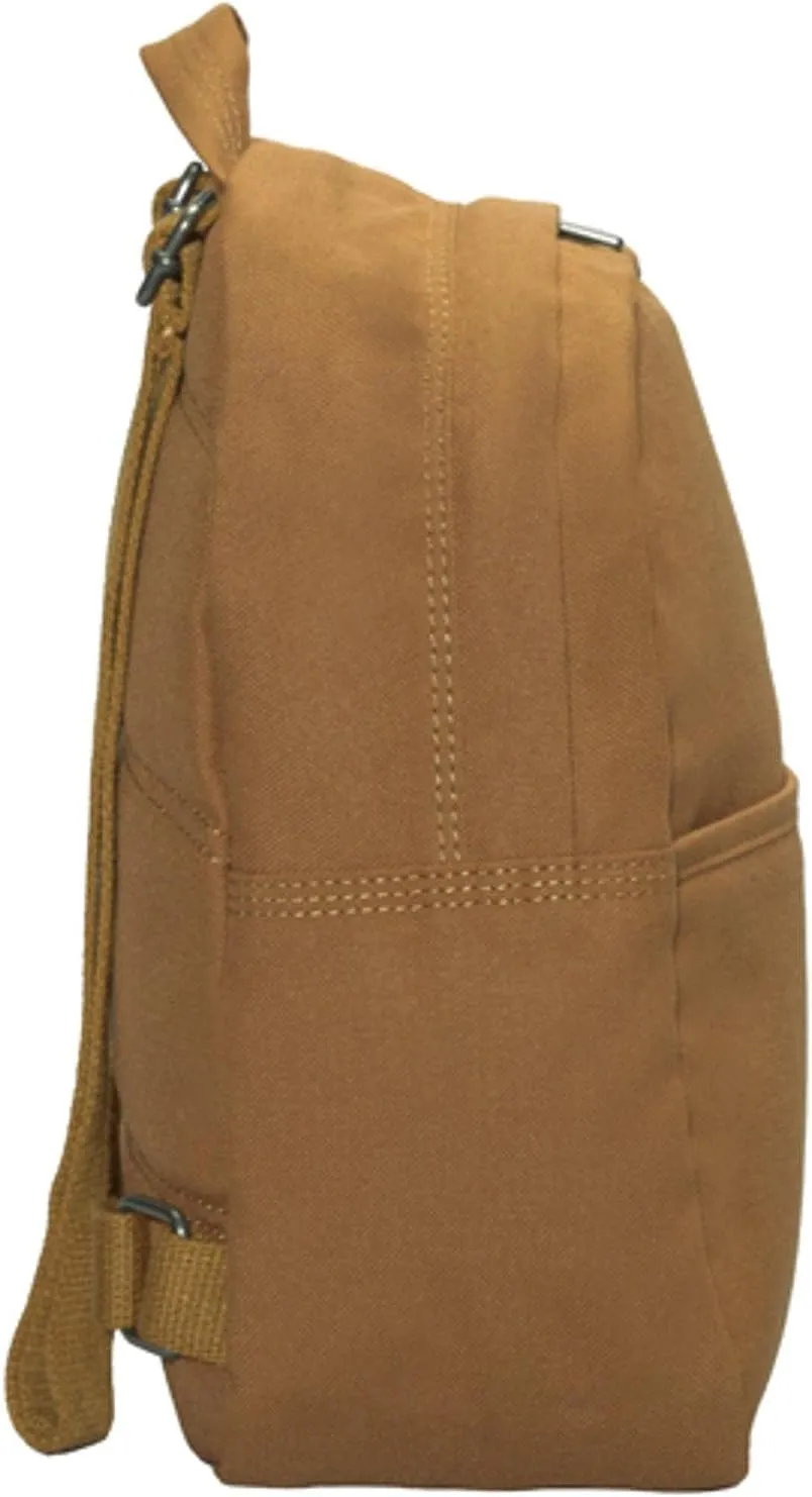 Carhartt Mini Backpack, Everyday Essentials Daypack for Men and Women, Brown, One Size