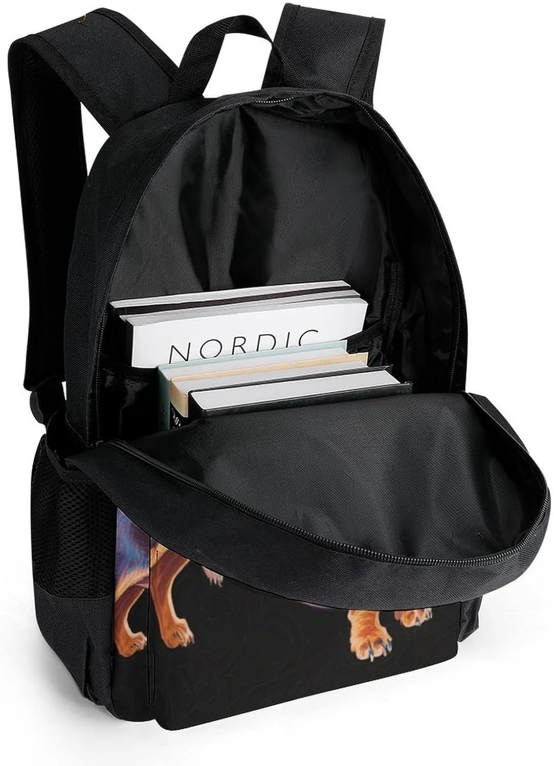 Cartoon Dachshund Weiner Dog Pet Art Daypack Backpack Polyester Multipurpose Anti-Theft Shoulder Bag Big Capacity Gym Outdoor Hiking Backpack With Smooth Zippers