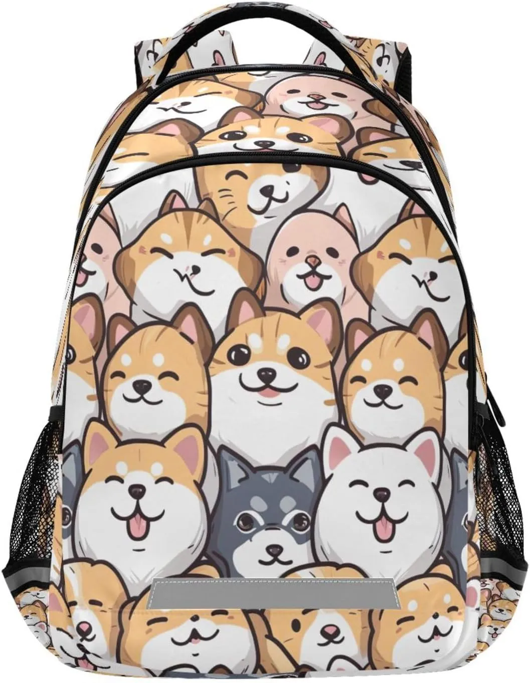 Cartoon Dogs Cats Design Waterproof Backpack - Casual Outdoor Sports Daypack with Ergonomic Shoulder Straps#290