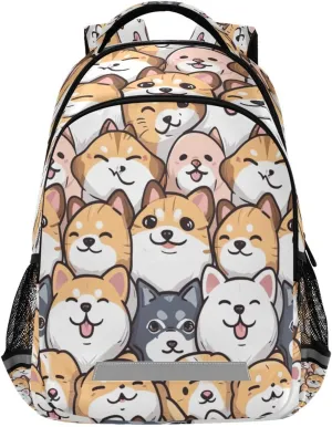 Cartoon Dogs Cats Design Waterproof Backpack - Casual Outdoor Sports Daypack with Ergonomic Shoulder Straps#290