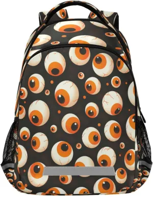 Cartoon Eyeballs Design Waterproof Backpack - Casual Outdoor Sports Daypack with Ergonomic Shoulder Straps#507