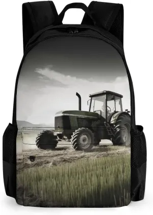 Casual Daypack,Tractor Agriculture Tranquil Printed Backpack,Travel Laptop Backpack,Travel Bag for Men & Women