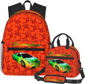 Casual Travel Daypacks Backpack With Lunch Box Sets Adjustable Shoulder Straps