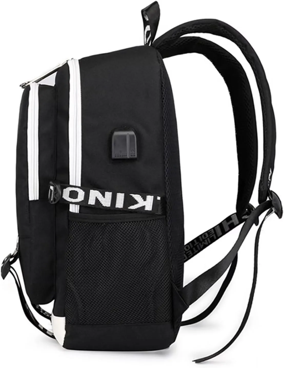 CHAIRAY Skz Canvas Backpack with USB Charging Port Hyunjin Jisung Felix Bangchan and Seungmin Knapsack