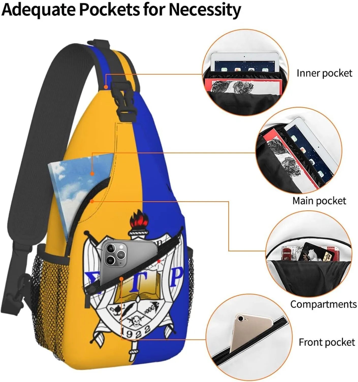 Chest Bag Fashion Multi Purpose Cross Body Bag Casual Hiking Daypack for Women Men