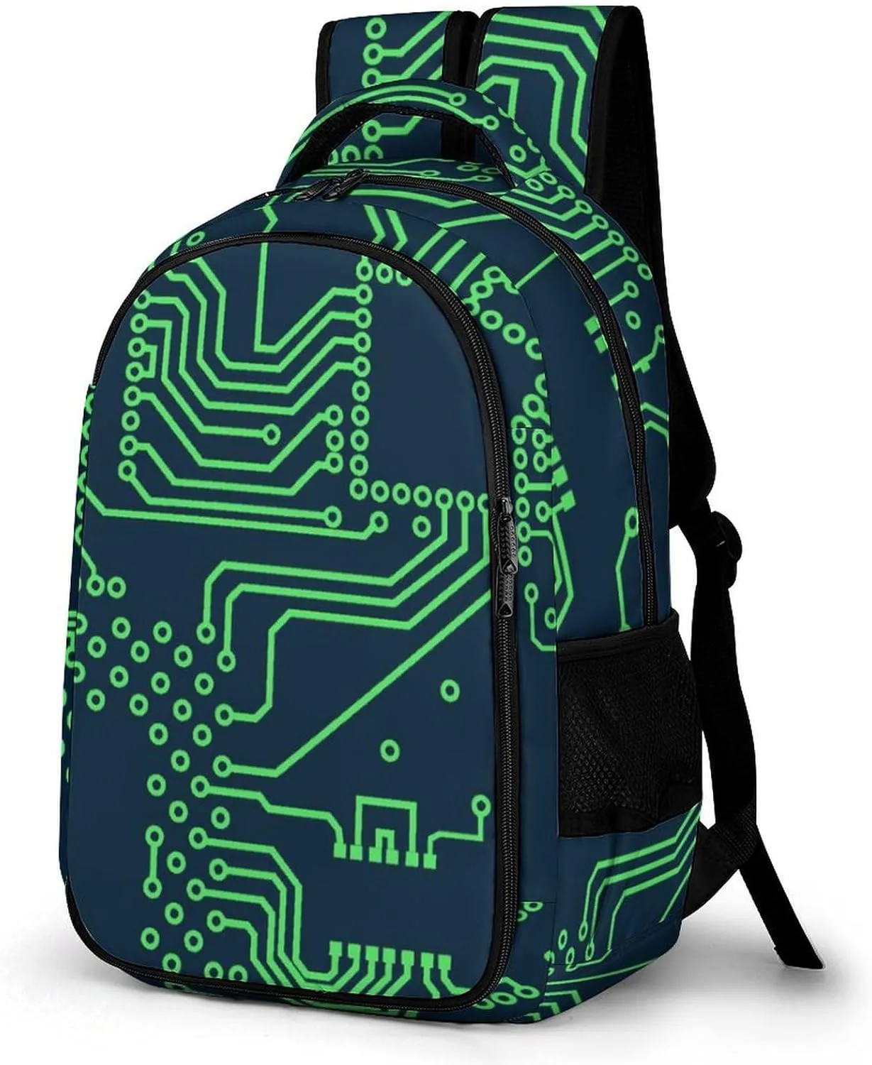 Circuit Board Pattern Unisex Backpack Casual Daypacks Dual Compartment Shoulders Bag for Camping Hiking Travel Gear