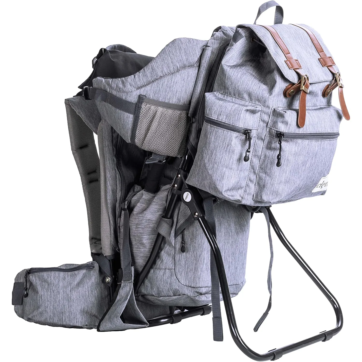 ClevrPlus Urban Explorer Child Carrier Hiking Baby Backpack, Heather Gray