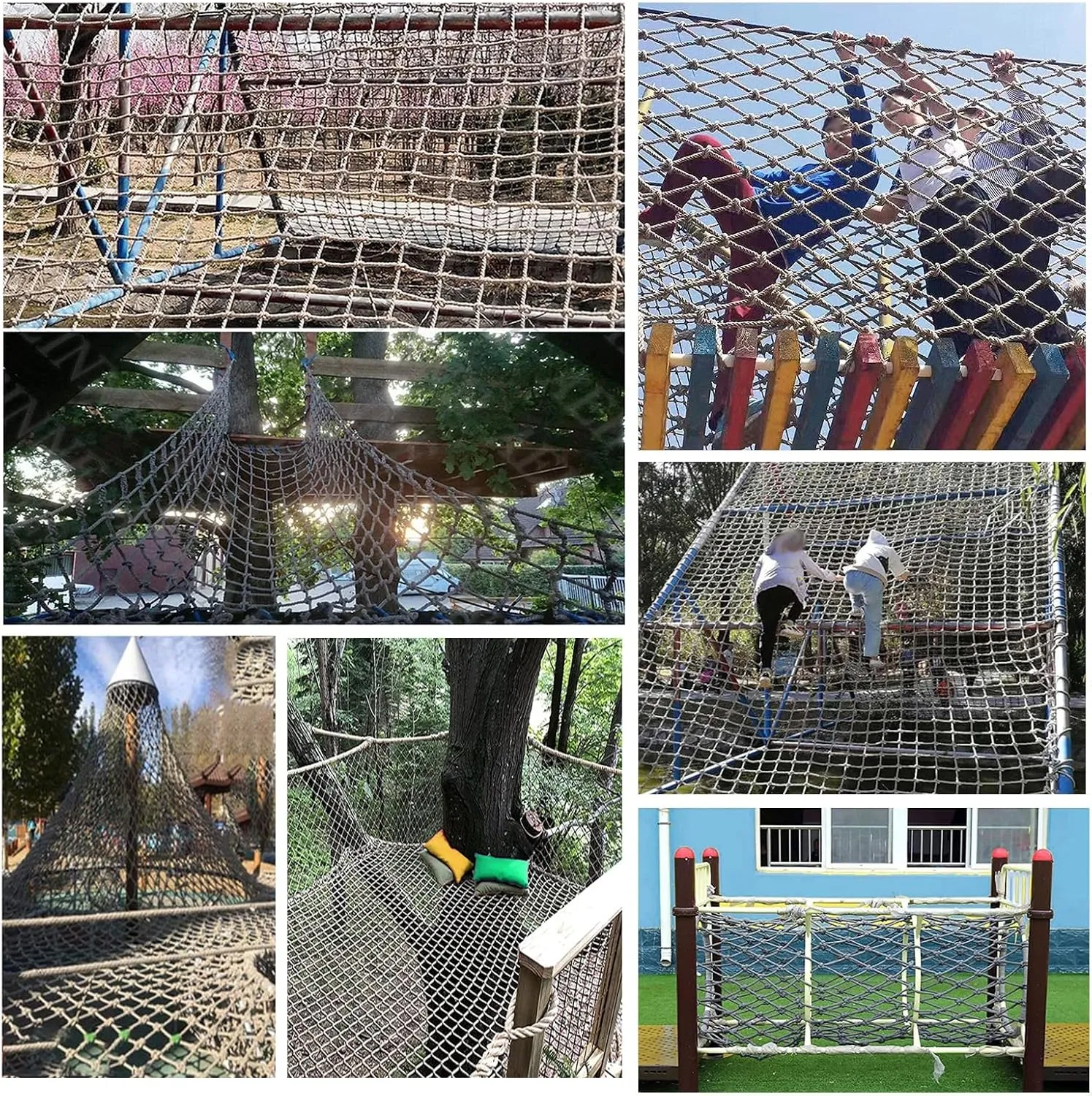 Climbing Cargo Net,Safety Rope Netting,Stairs Balcony Railing Protecting Rope Net,Climbing Net for Playground,Treehouse,Sport,Kids Pets,13.1 * 32.8ft