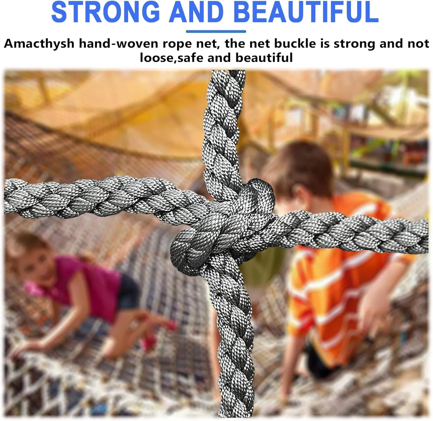 Climbing Cargo Net,Safety Rope Netting,Stairs Balcony Railing Protecting Rope Net,Climbing Net for Playground,Treehouse,Sport,Kids Pets,13.1 * 32.8ft