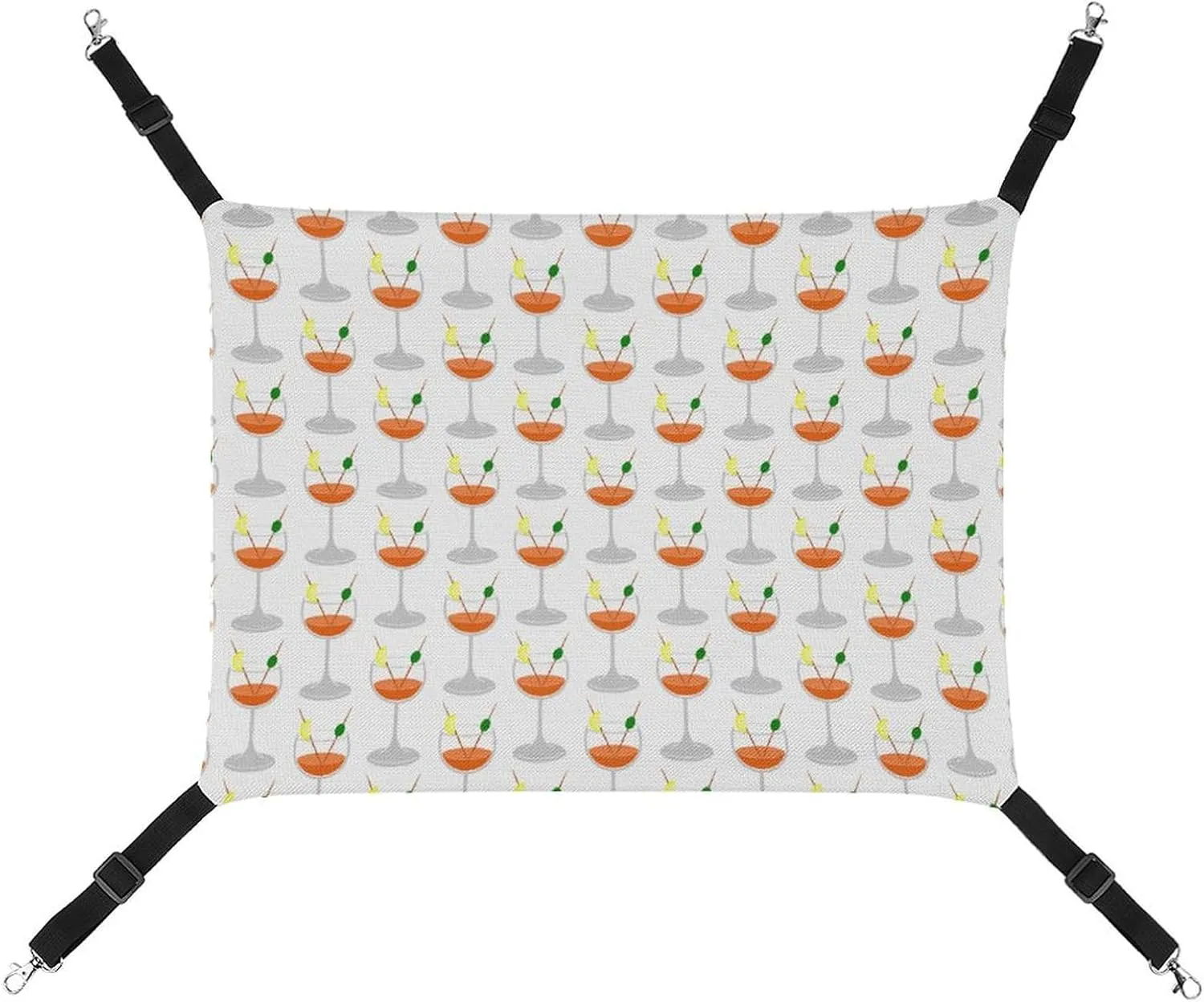 Cocktails Hanging Cat Bed Soft Breathable Pet Hammock for Cage Pet Sleeper for Kitten Ferret Puppy Rabbit, style, 20240327