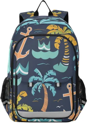 Coconut Palm Spear Laptop Backpack for Boys Girls, Bookbag Travel Bag Casual Daypack School Backpack for Students