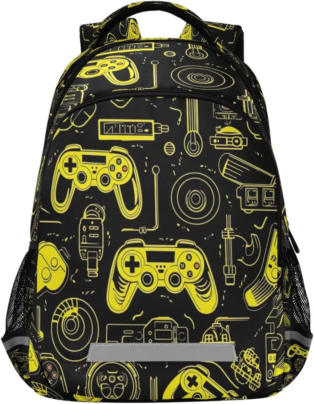Colorful Video Game Controllers Design Waterproof Backpack - Casual Outdoor Sports Daypack with Ergonomic Shoulder Straps#205