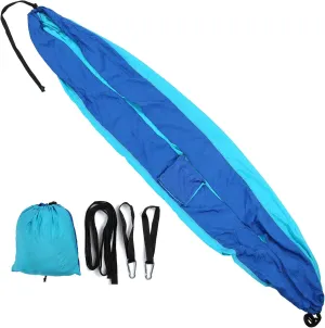 Comfortable Nylon Swing Bed,Travel Camping Hammocks with Tree Straps and Hardwood Spreader Bar,Lightweight Single or Double Indoor Outdoor Ultralight Portable Multi Functional Camping