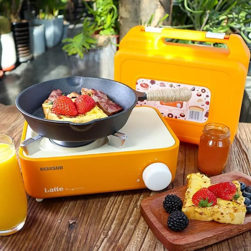 Compact Single Burner Camping Stove - Portable Outdoor Cooking Gear