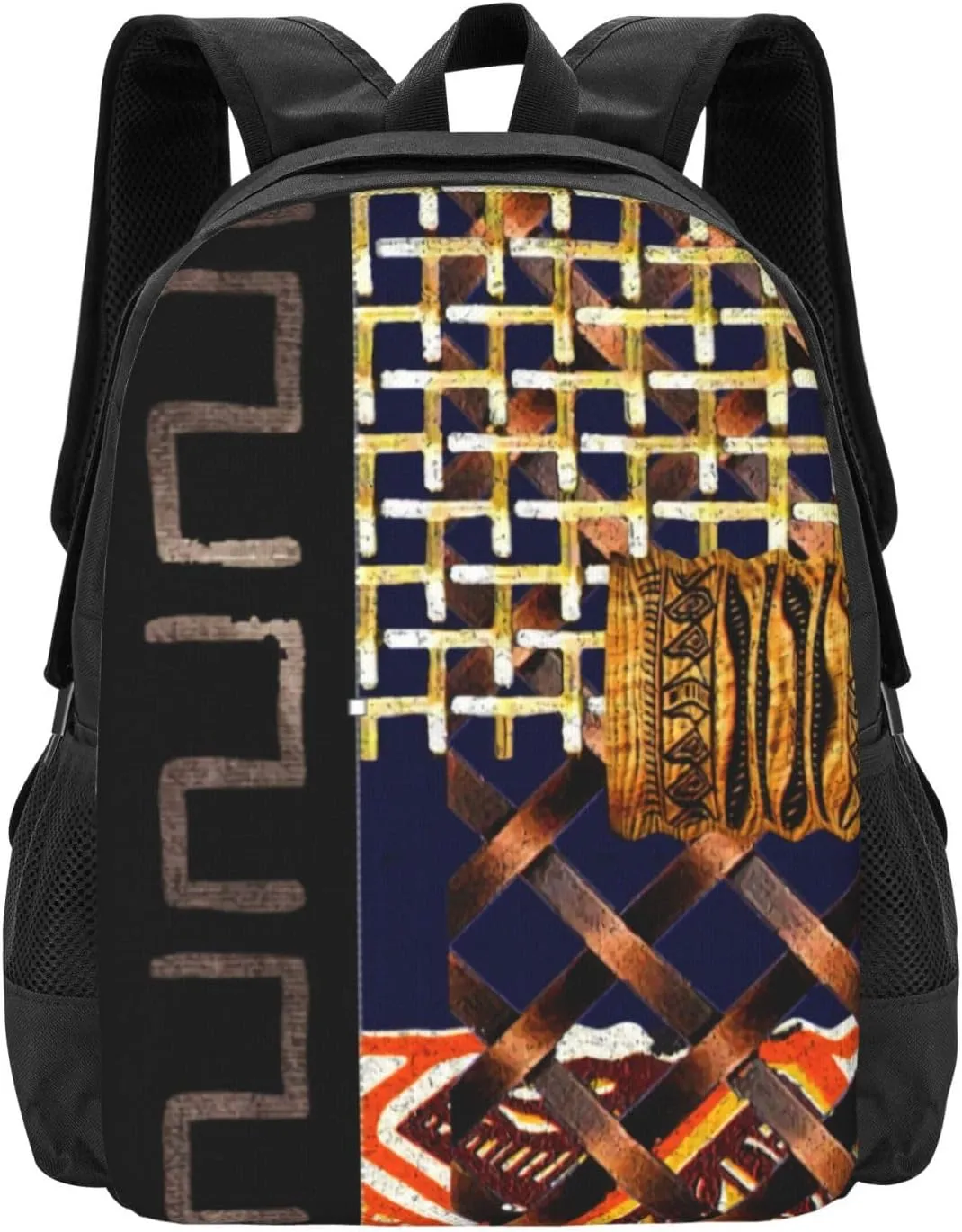 Contemporary Afrocentric Abstract Lightweight Packable Backpack Travel Casual Hiking Daypack Foldable Backpack For Men Women