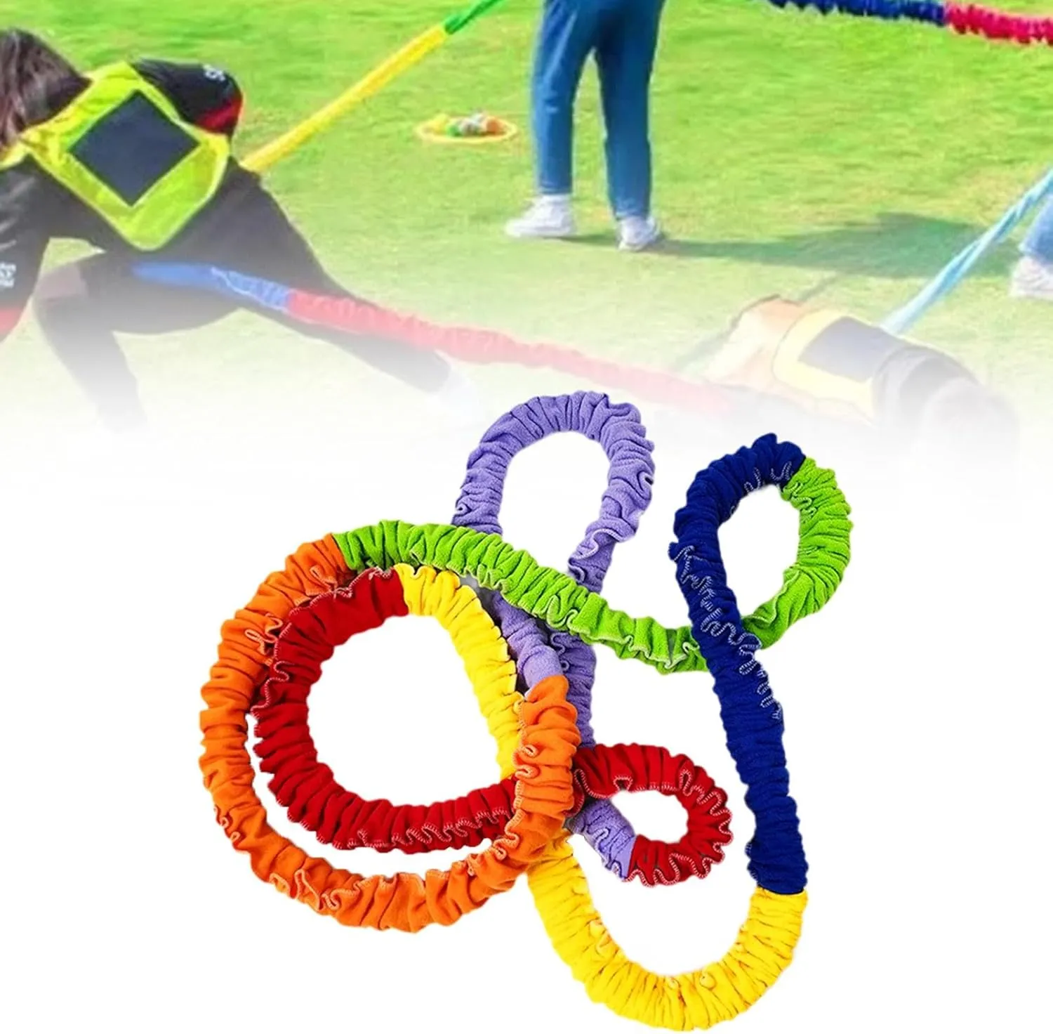 Cooperative Stretch Band Parent Child Activities Game Prop Lightweight Cooperative Stretch Rope for Family Kids Adults Home