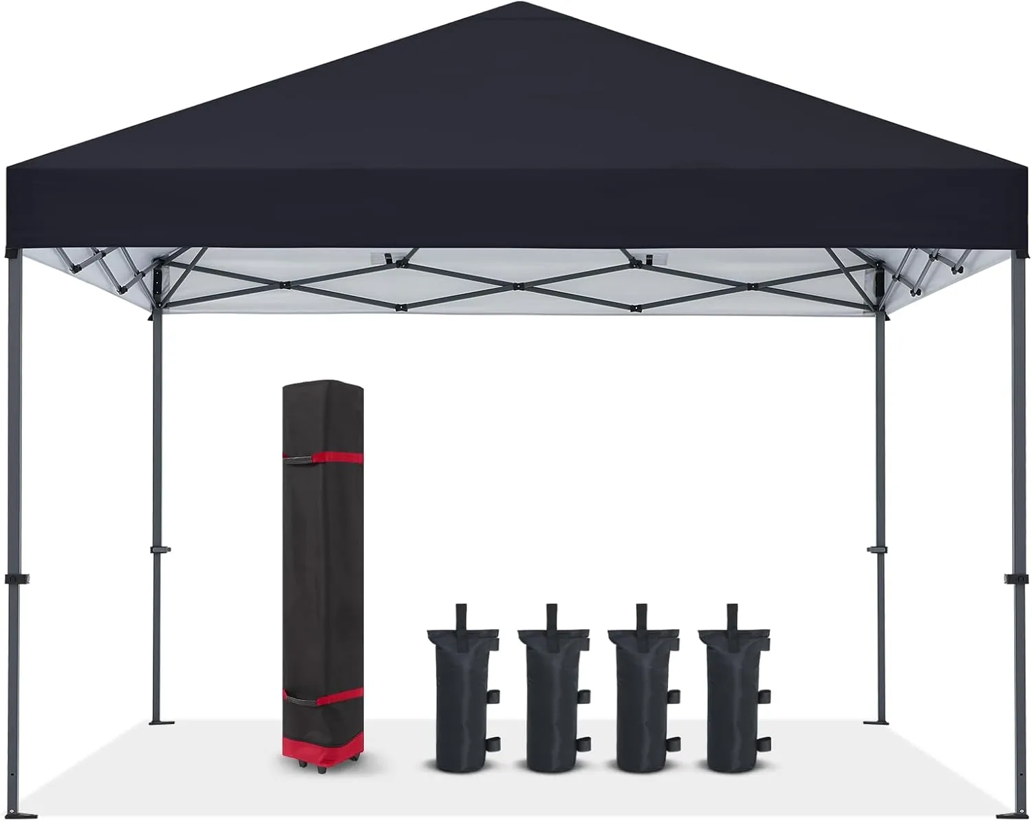 COOSHADE Durable Easy Pop Up Canopy Tent 12x12Ft(Black)
