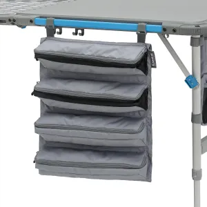 CORE Hanging Organizer | Fits The 4 Foot Outdoor FlexRail Camp & Cook Table | Portable for Beach, Picnic, Backyards, BBQ, Tailgate, Patio, and Party