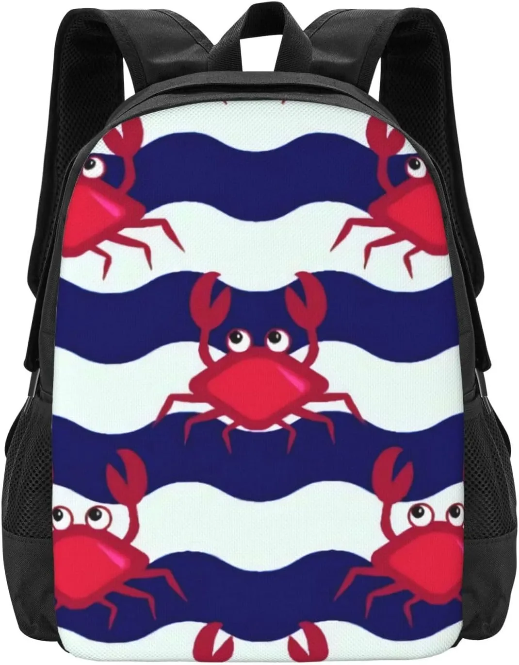 Crab On The Waves Lightweight Packable Backpack Travel Casual Hiking Daypack Foldable Backpack For Men Women