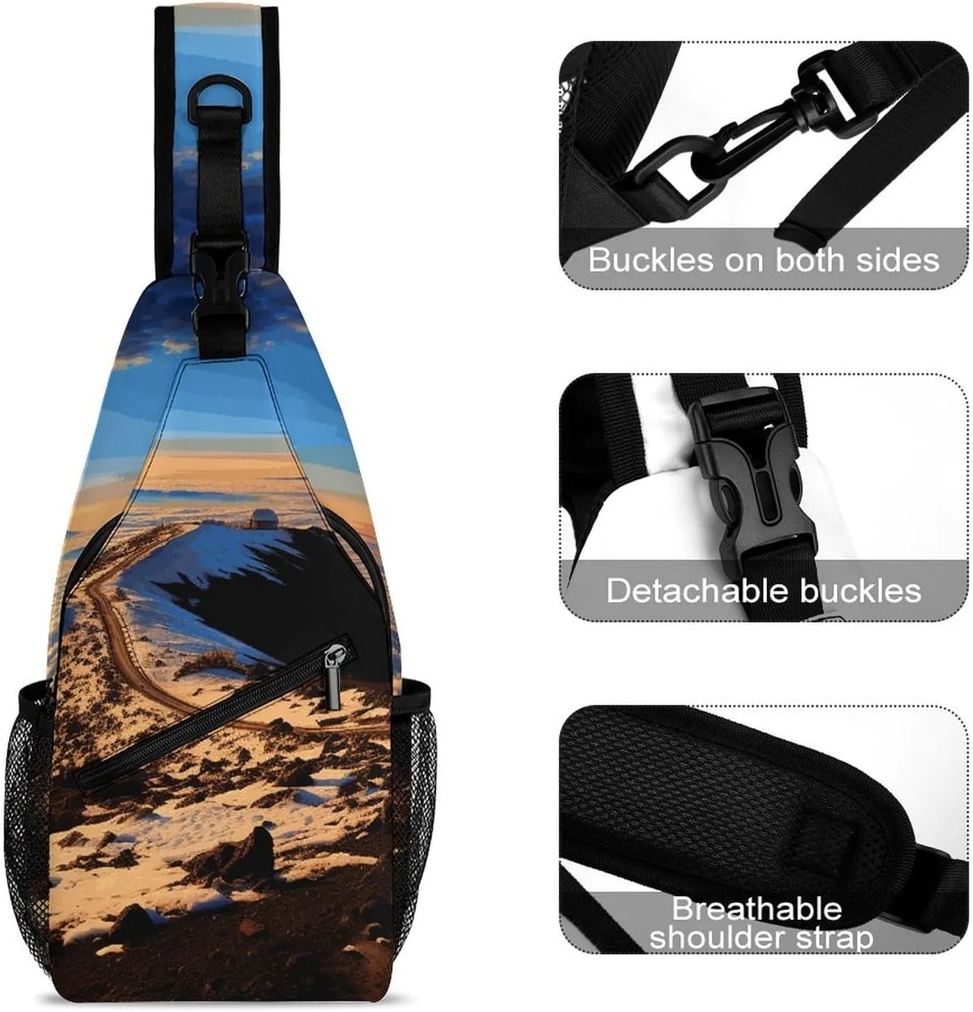 Crossbody Sling Bag Cat Under Blanket Backpack Sling Bag Travel Hiking Chest Bag Shoulder Bag Daypack