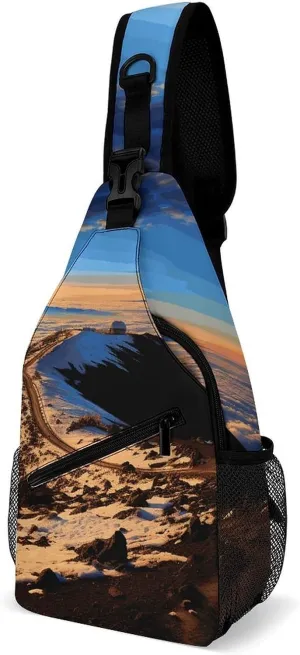 Crossbody Sling Bag Cat Under Blanket Backpack Sling Bag Travel Hiking Chest Bag Shoulder Bag Daypack