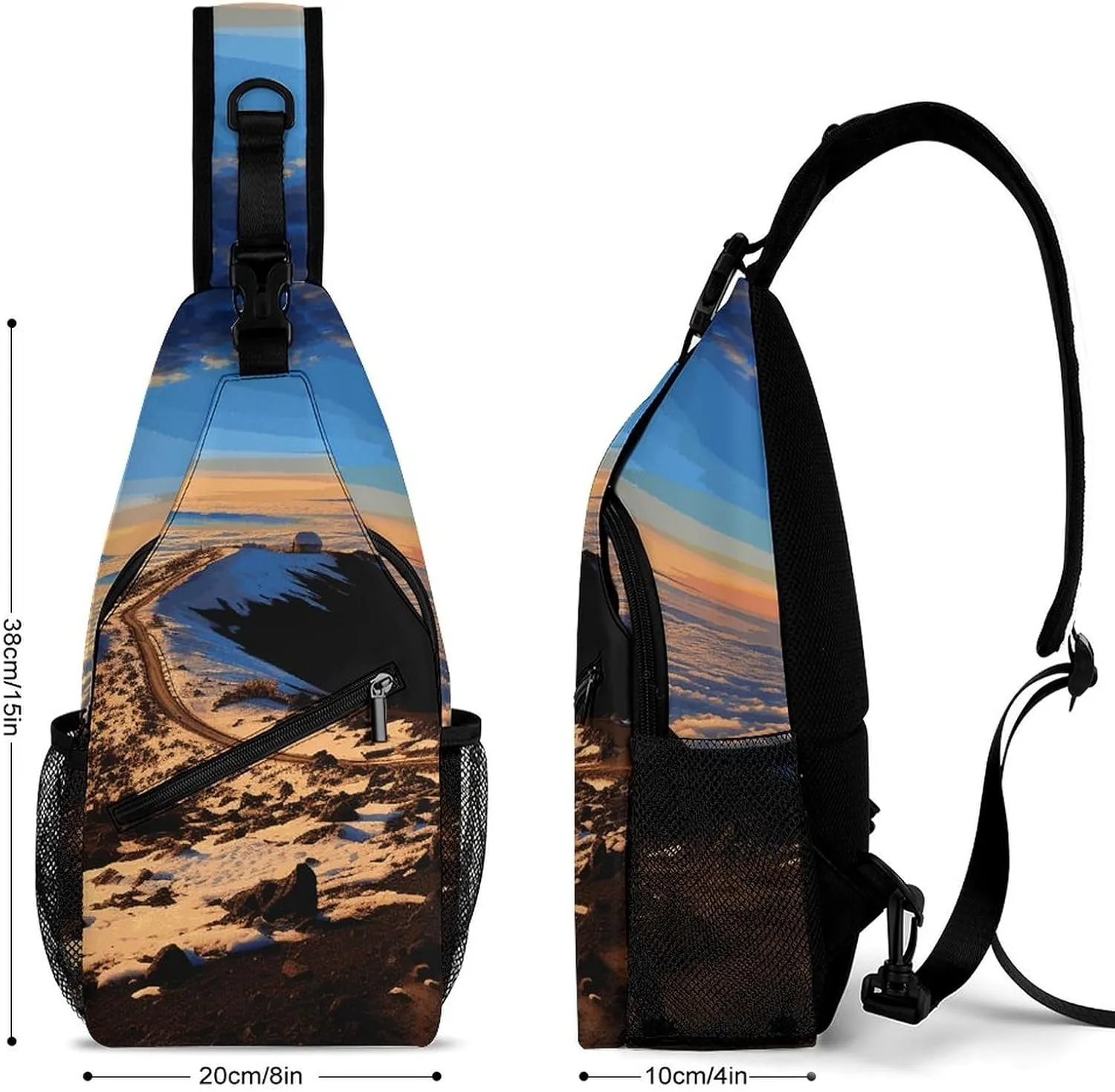 Crossbody Sling Bag Cat Under Blanket Backpack Sling Bag Travel Hiking Chest Bag Shoulder Bag Daypack