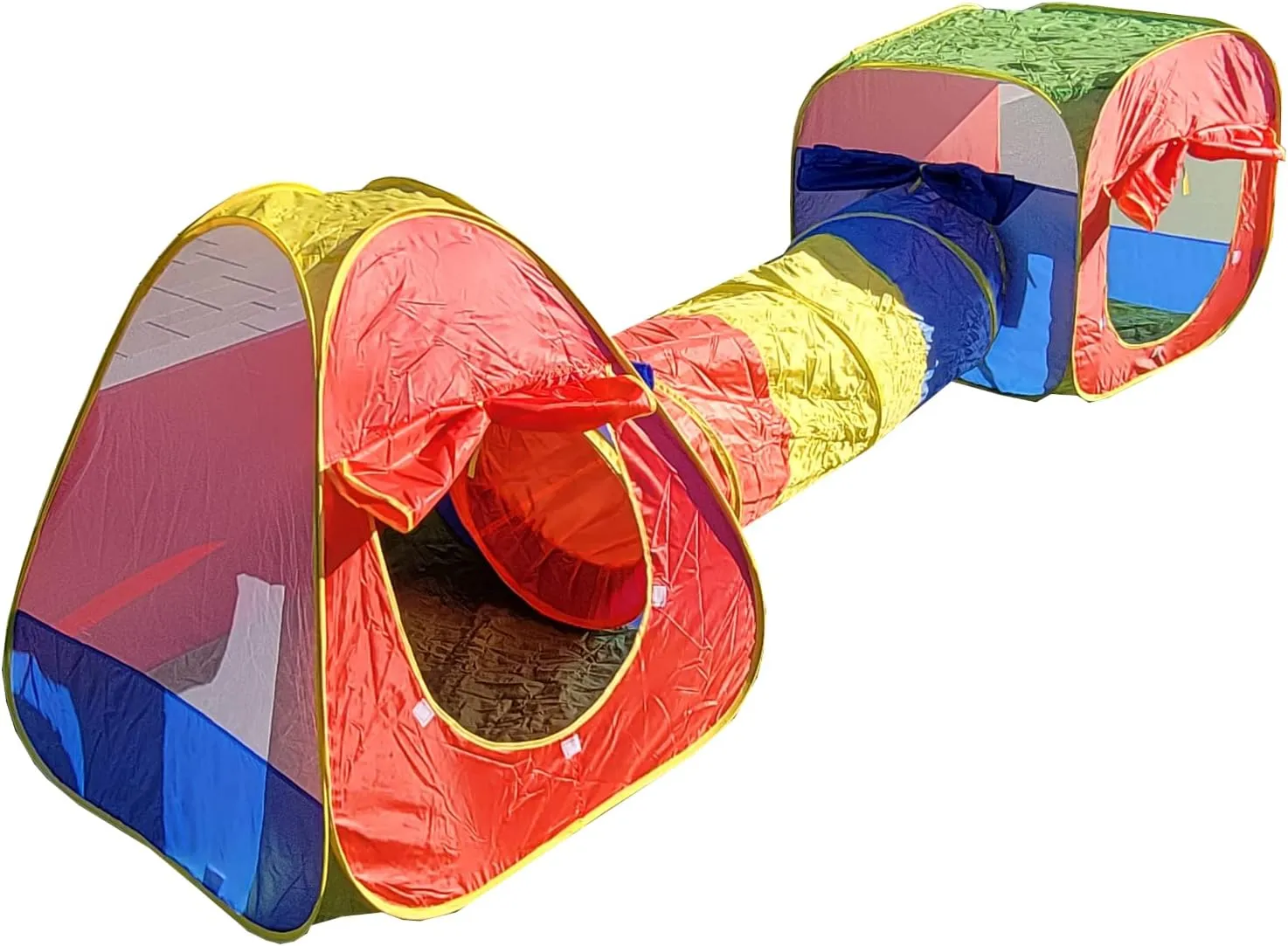 Cubby-Tube-Teepee 3pc Pop-up Play Tent Children Tunnel Kids Adventure Station by POCO DIVO