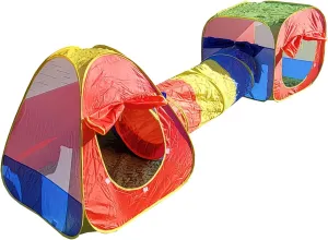 Cubby-Tube-Teepee 3pc Pop-up Play Tent Children Tunnel Kids Adventure Station by POCO DIVO