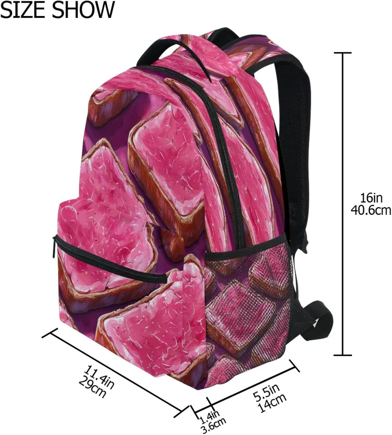 Cute Backpack for Teacher Nurse Waterproof Business Work Bag with Chest Strap for Business Work College Travel Trip Lunch Meat Wild Style