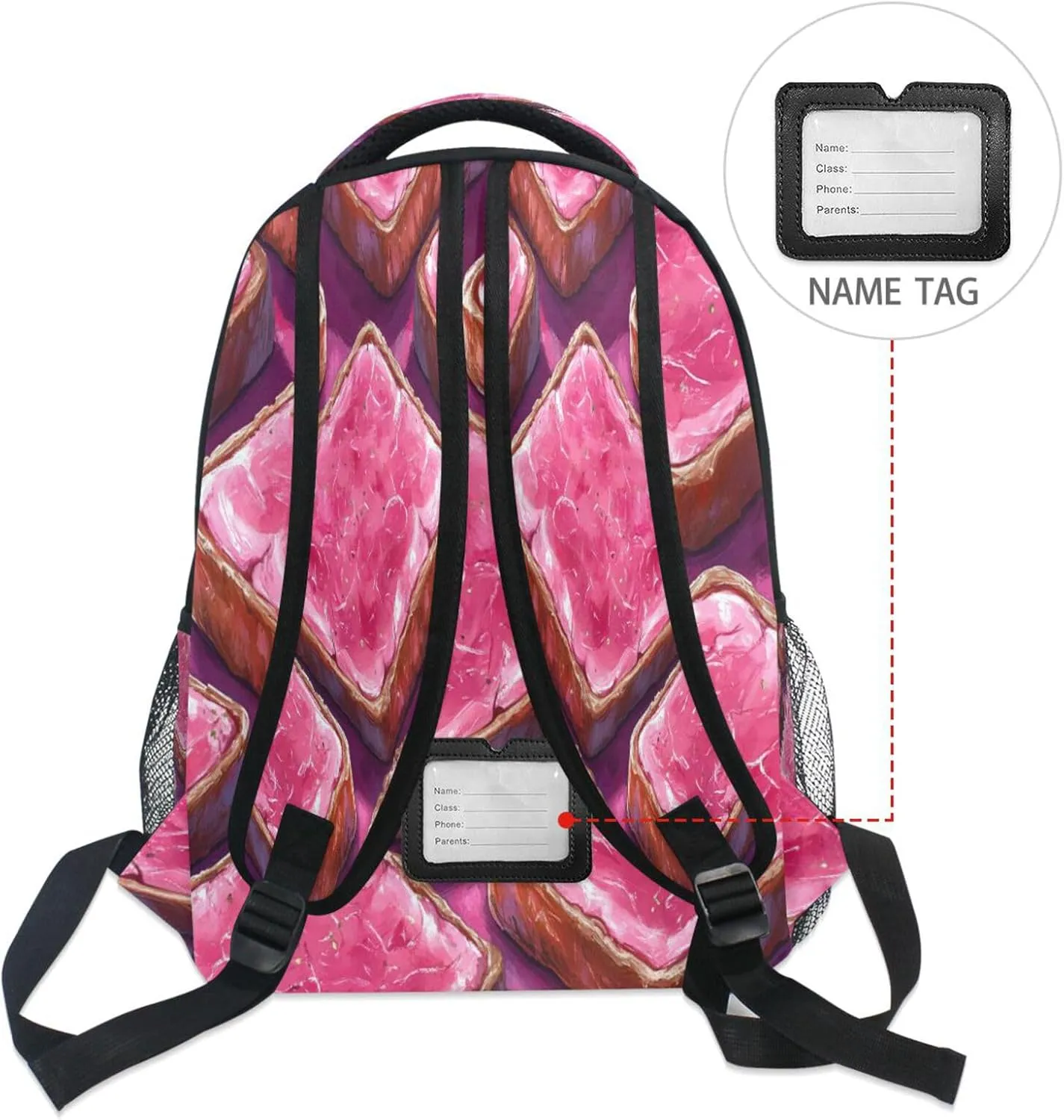 Cute Backpack for Teacher Nurse Waterproof Business Work Bag with Chest Strap for Business Work College Travel Trip Lunch Meat Wild Style
