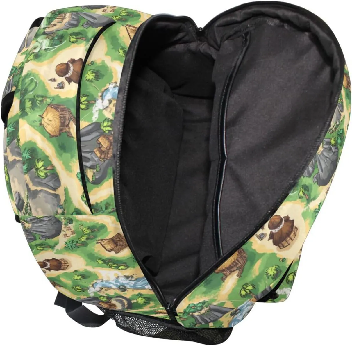 Cute Backpack for Women Men Fashion Travel Laptop Backpack with Chest Strap for College Work Game Map